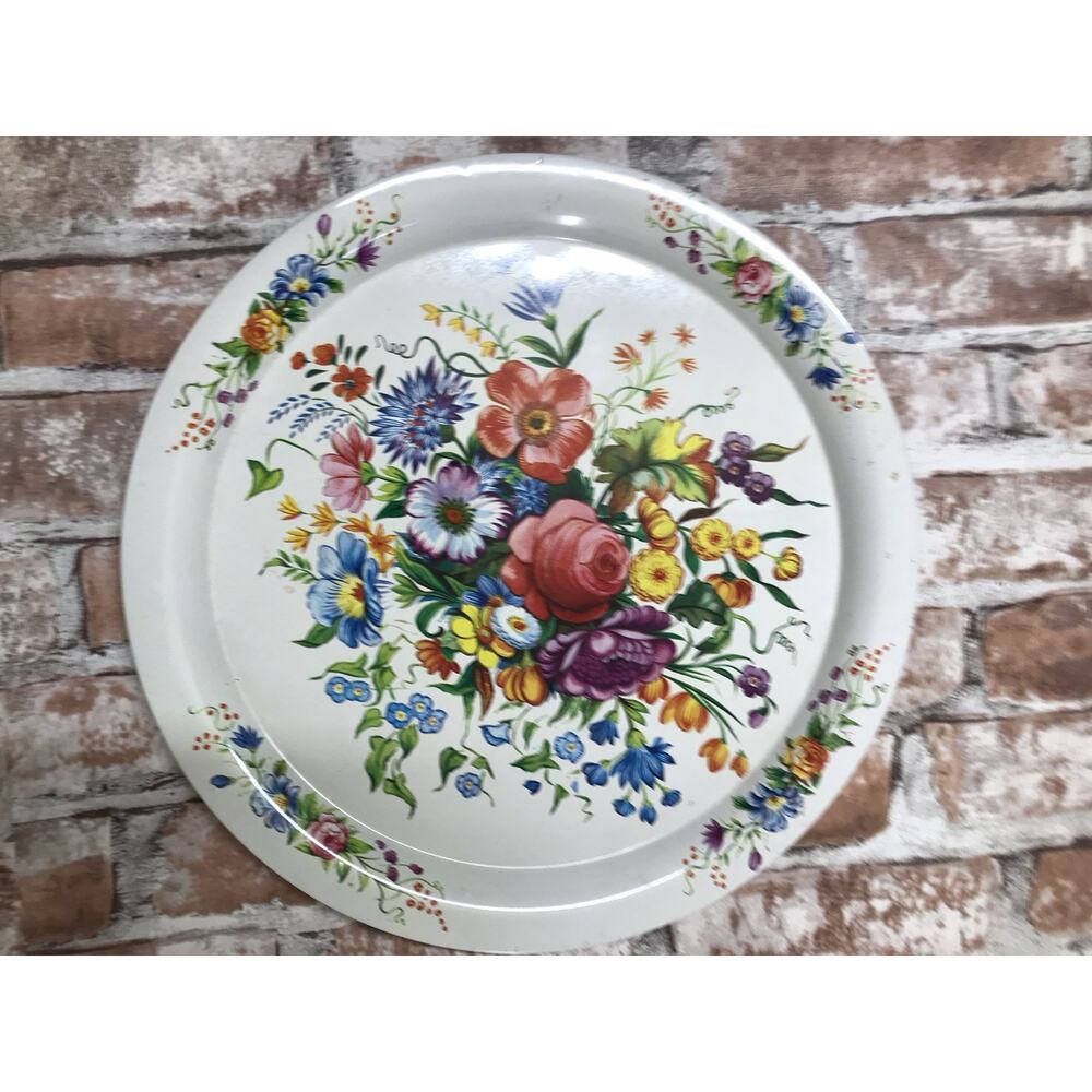 Vintage Metal 10" Serving Plate by Elite made in England